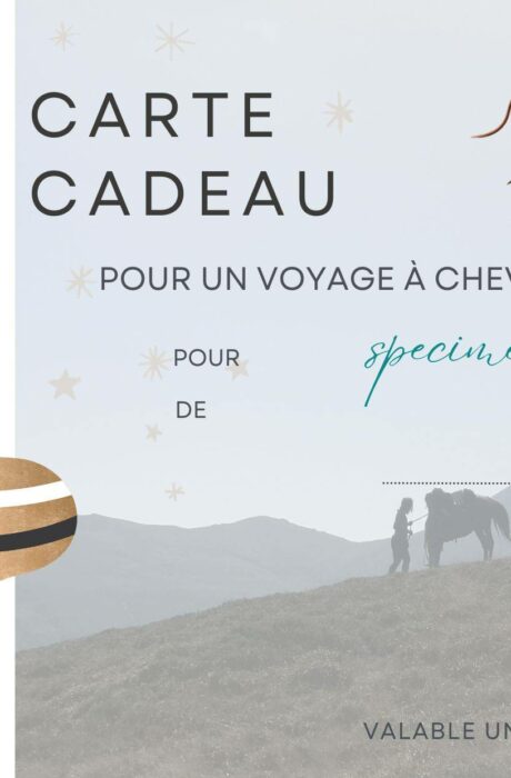 Carte Cadeau randonnée à cheval